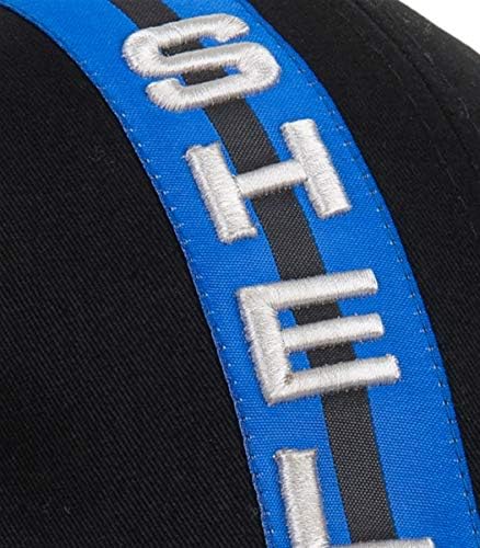 Черна шапка Shelby Blue в двойна ивица | Официално лицензиран продукт Shelby® | Регулируема, подходяща за всички по един размер