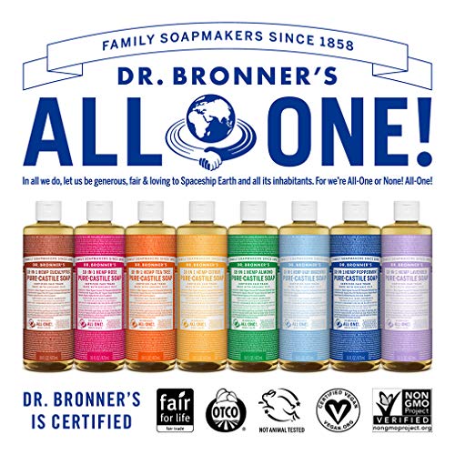 Dr. Bronner's - Течен сапун от чиста Кастилска (Цитрусови плодове, 16 унции) - Произведено на базата на органични масла, на 18-в-1 на Приложение: За лице, тяло, коса, измиване, до