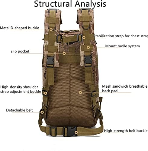 Lawaia Military Tactical Backpack 30L - Армейски Боен раница Molle Bag Backpacks, 3-Дневна раница