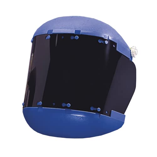 Защитна маска за лице Sellstrom Dual Crown с механизма на палеца, Инфрачервен оттенък 5, Без покритие, Син, S38150