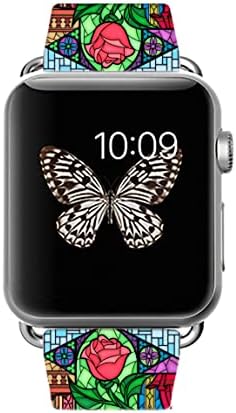 Взаимозаменяеми каишка, съвместима с Apple Watch с адаптери 42 44 45 мм или 38 40 41 мм iWatch Band Series 3 4 5 6 SE 7 Дължина