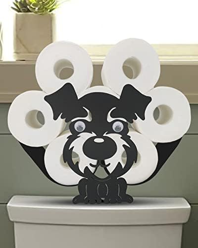 Декоративна Поставка за Притежателя на Тоалетна Хартия за Шнауцера, Гардлистер За Съхранение на Тоалетна Хартия с Весели Животни