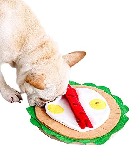 Кръгла Подложка за Нюхания кучета ROZKITCH, Подложка за хранене IQ-пъзели за домашни любимци, Одеало за бавното ядене, Тренировка