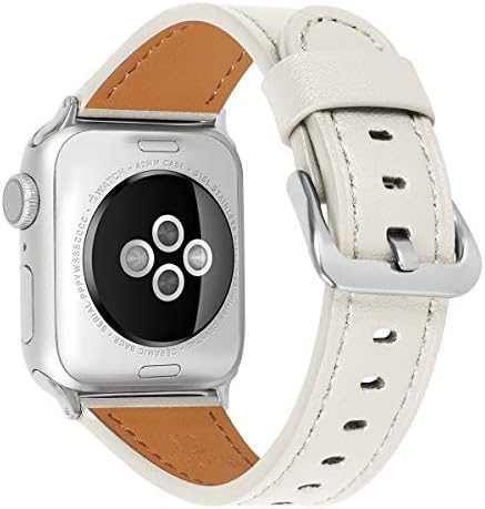 JIKE е Съвместим с каишка на Apple Watch 42mm44mm45mm Каишка за часовник от естествена кожа, Съвместим със серия от Apple Watch