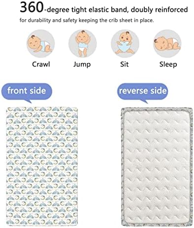 Кухненски Кърпи за бебешко креватче, Портативни мини-Чаршафи за легла от Ултра Мек материал - Чаршаф за матрак на детско креватче или чаршаф долен за деца, 24 x 38, Мног