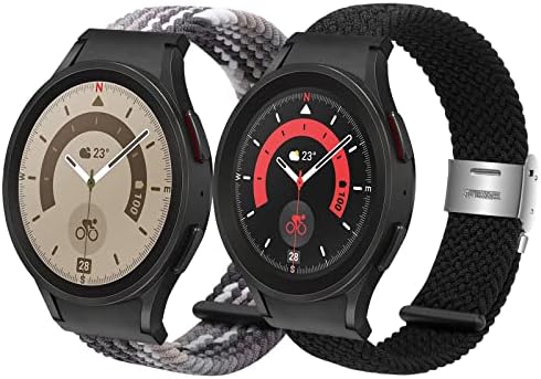 Yeahxing е Съвместим с каишка за часовник Samsung Galaxy Watch 4 5 Pro, 20 мм, Без разлика, Регулируем Обтегач, Еластичен Найлонова Оплетка Гривна с Линия Solo за Samsung Galaxy Watch 3/4/5, 40 мм 41 м?
