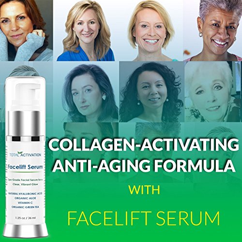 Серум за стягане на лице с колаген против бръчки и витамин С, за жените - най-Добрата формула против стареене за лифтинг на лицето - Изсветлява тъмните пигментни пет?