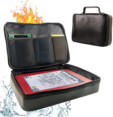 Пожароустойчива Чанта за документи, Пожароустойчива Чанта за пари, Сигурно Чанта за пътуване в Домашния Офис, Пожароустойчива Безопасна