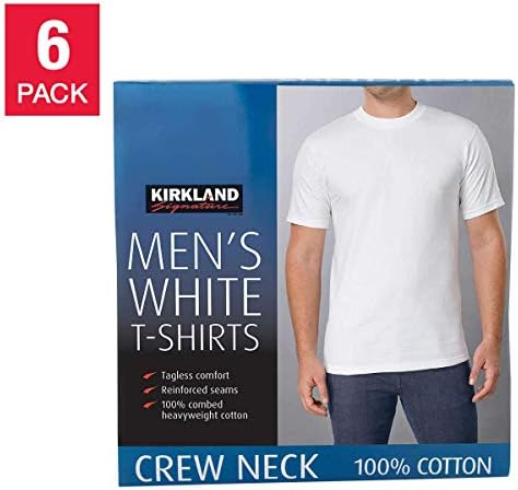 Маркови мъжки тениски на Kirkland с кръгло деколте от памук (опаковка от 6 броя)
