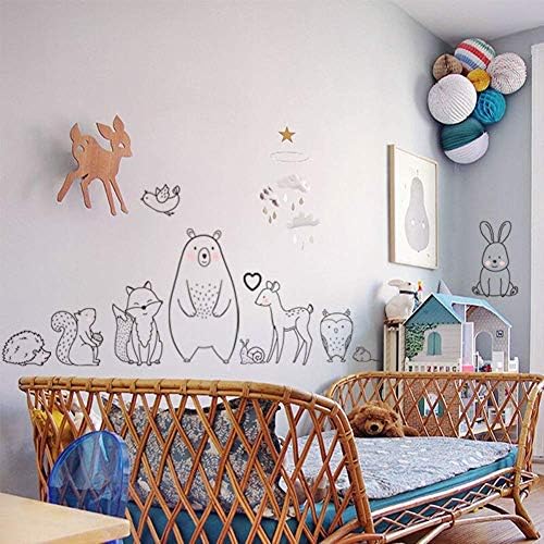 Декор за детска стая DEKOSH Safari Стикери за стена с изображение на Животни в Голям Размер за Детска стая, Детска стая за Игра,