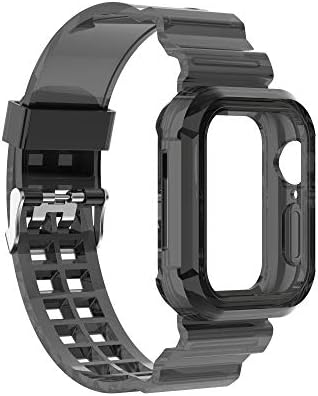 Chofit е Съвместим с джапанки Apple Watch 38 mm/40 mm/41 мм 42 мм/44 мм/ 45 мм, сменяеми силиконови въжета с калъф-броня, съвместими