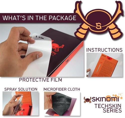 Защитно фолио Skinomi, Съвместима с Антипузырьковой HD филм HTC Shubert Clear TechSkin TPU