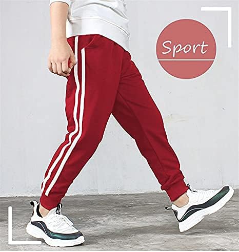Boyoo/ Основни Спортни Панталони за момчета, Младежки Спортни Панталони, Спортни Трикотажни Панталони за Джогинг, Гамаши за Активни Спортове за деца от 6 до 14 години