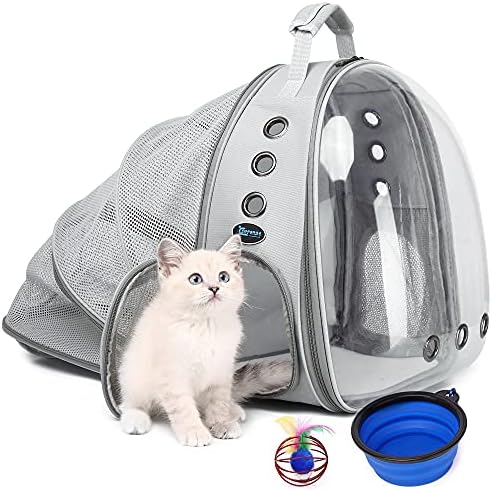 Раница-Переноска SUPERBE за котки, Вентилирани Прозрачен раница за домашни любимци на Малки Кучета, за туризъм, Пътуване, На открито, който да бъде Одобрен от авиокомпа