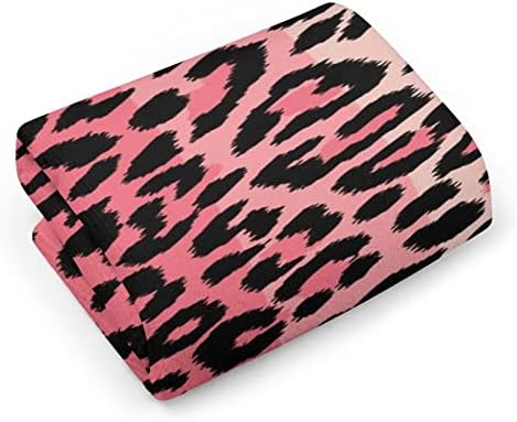 Розови Кърпи За ръце от Микрофибър с Леопардовым Принтом под формата На Животни, Супер Впитывающее Кърпа, Бързосъхнеща Гъба