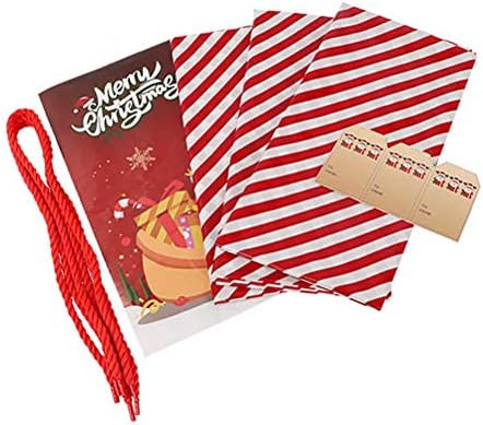 SOIMISS 1 Комплект Опаковки за подаръци на Коледна тематика, с Големи Торбички За Опаковане на подаръци (Червен)