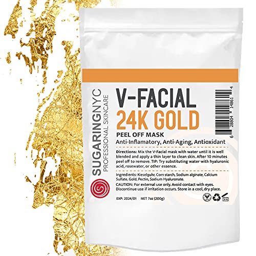 Маска за Шугаринга ню йорк Vajacial Mask 24-каратово Злато със Златни Микроелементи V-Образна За Лице 7 грама 200 грама