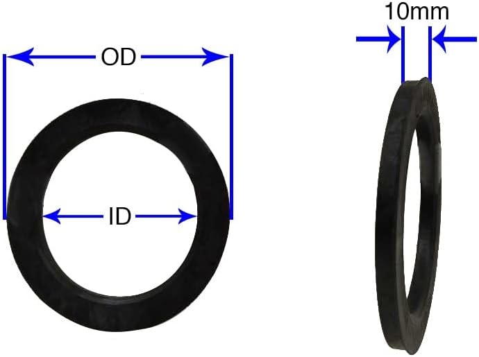 Джанти аксесоари Комплект части от 4-те центрирующих пръстените на главината с диаметър от 74,10 мм до 58,50 мм, поликарбонат (Пръстен