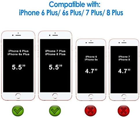 Защитно фолио JETech 3-Pack за iPhone 8 Plus, iPhone 7 Plus, iPhone Plus 6s и iPhone 6 Plus, Фолио, изработени от закалено стъкло, 5.5 инча