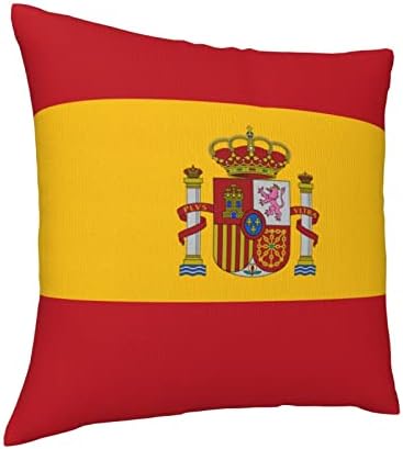 Вложки за възглавници с Флага на Испания КАДЕ 18x18 Инча, Изкуствени Възглавници с Квадратна Вложка, Калъфка за възглавници