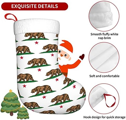Коледни Чорапи Augenstern California Bear Горделив Двустранни Чорапи За Окачване На Камина.