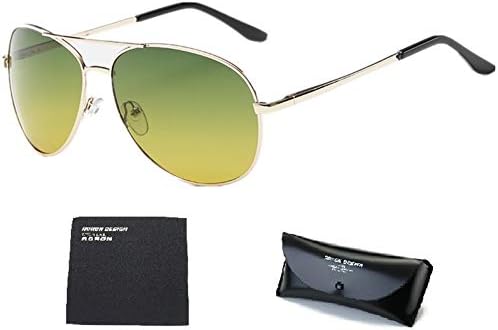 Очила за Нощно Шофиране Baselay, Класически Пилот-Авиатор HD Поляризирани Слънчеви Очила за Нощно Виждане с Антирефлексно Покритие за Мъже и Жени