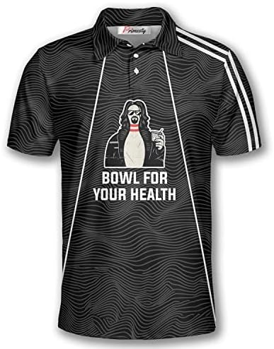 Обичай Риза за боулинг PRIMESTY за мъже, Персонализирани Тениски за боулинг с потребителско име и име на отбора, Изработени по поръчка