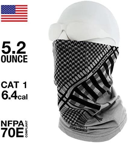 BENCHMARK FR Пожароустойчива Маска За лице, Гетра За врата - CAT1 - Произведено в САЩ