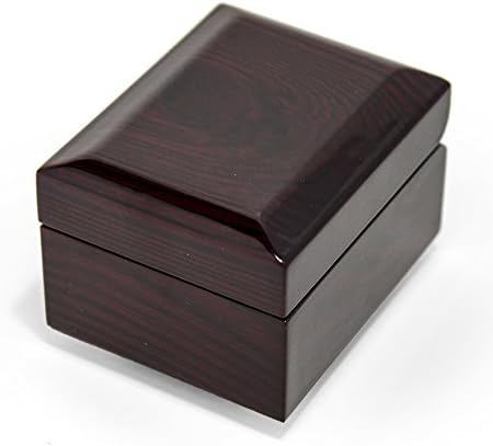 Идеалната малка Музикална ковчег на 18 Бележки W. Декорация от Тъмно дърво с Лъскава - Много песни по избор - Music Box Танцьорка