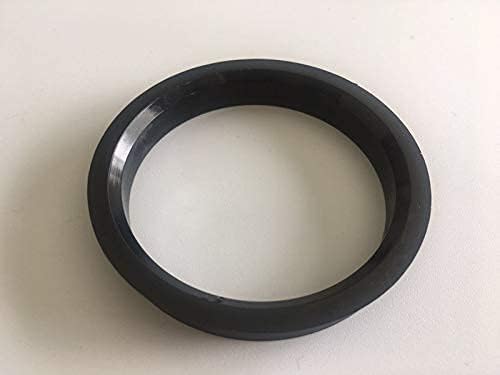 NB-AERO 4 бр. Черен пръстен от полиуглерода от 76 мм (колелце) до 54,1 мм (Ступица) | Централно пръстен Hubcentric от 54,1 mm до 76 mm за много Mazda Toyota