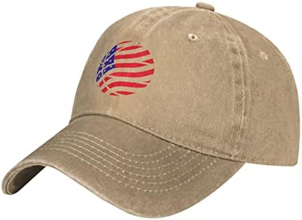 UDTXMPE СЪЕДИНЕНИ Американски Флаг бейзболна шапка на Мъжки Дамски Регулируема Деним Ковбойская Шапка Черна Спортна Шапка От Слънцето Шапка шофьори на камиони