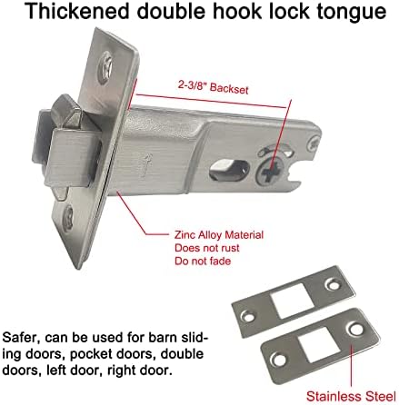 Джобен Система за заключване на вратите – Капаче за обкова за джобни врати, Модерна Квадратна Ключалка За Плъзгащи се врати на обора