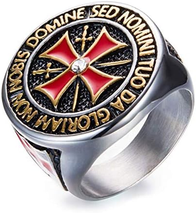 crintiff - пръстен на тамплиерите за мъже - Клетвата на тамплиерите: Non Nobis, Domine, Не Нобис, SED nomini tuo da gloriam - Малтийски кръст