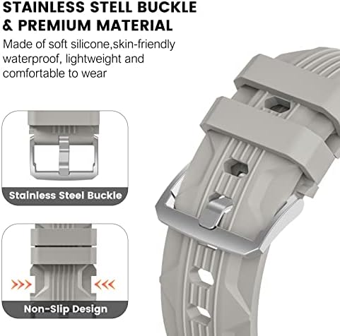 Спортен каишка Bandiction, съвместим с Apple Watch Ultra Band 49 мм 45 мм 44 мм 42 мм, мек силикон взаимозаменяеми каишка за iWatch