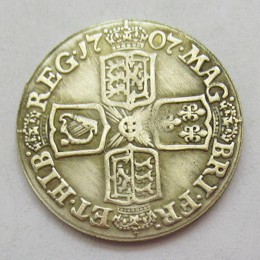 Британска Възпоменателна Монета в 4 пенса 1710, 1713 г., Чуждестранна Копие
