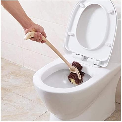 Toilet Holz?hnliche Toilettenbürste mit langem Griff, weiche doppelseitige Bürste, Toilettenbürste, Toiletttenreinigungswerkzeug