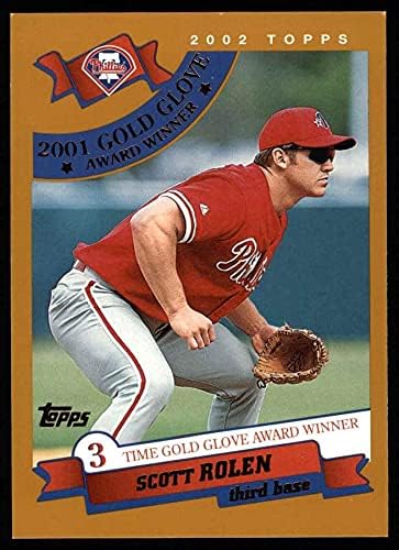 2002 Златната ръкавица Topps # 709 Скот Rolen Филаделфия Филис (Бейзболна картичка) Ню Йорк / MT Phillies
