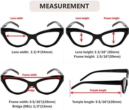 Очила за четене в стил Eyekepper Cat-eye за Жени, Луксозни Ридеры