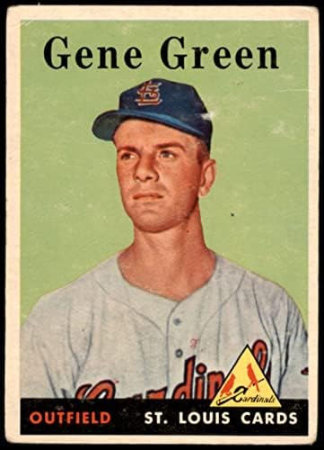 1958 Topps # 366 Джин Грийн Сейнт Луис Кардиналс (Бейзболна картичка) ДОБРИ Кардинали