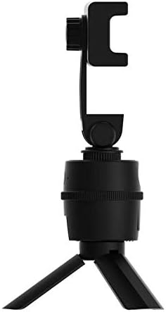 Поставка и щипка за LG Q52 (поставяне и монтиране на BoxWave) - Поставка за селфи PivotTrack, Завъртане поставка за проследяване на лице за LG Q52 - Черно jet black