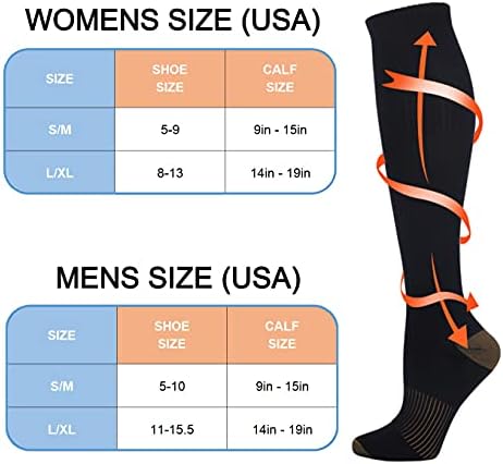 Компресия чорапи Xmox за жени и мъже с кръвообращението, 15-25 мм hg. супена