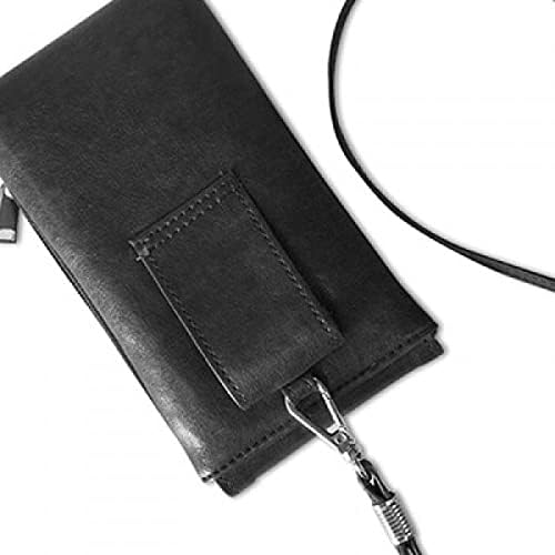 Пъстра Дъга Гей ЛГБТ Телефон в Чантата си Портфейл Окачен Мобилен Калъф Черен Джоба