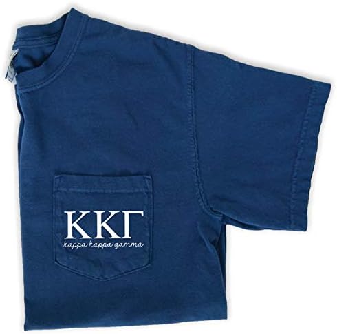 Тениска с надпис Kappa Kappa Gamma За Женски Комфортна Цветове, Тениска С джоб