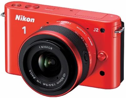 Цифров фотоапарат Nikon 1 J2 10.1 MP HD с VR-обективи 10-30 мм и 30-110 mm (оранжев)