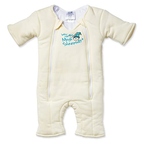 Магически гащеризон за спане Бебешки Merlin's - Пеленание за новородено от Памук - Детски костюм за сън - Кремаво - 3-6 месеца