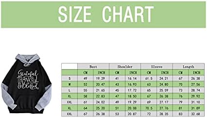 MIASHUI За Жени Качулки Благодарен Благословен Ден на Благодарността Ризи За Момчета Мозайка Ръкав Дантела Hoody Пуловер Върховете