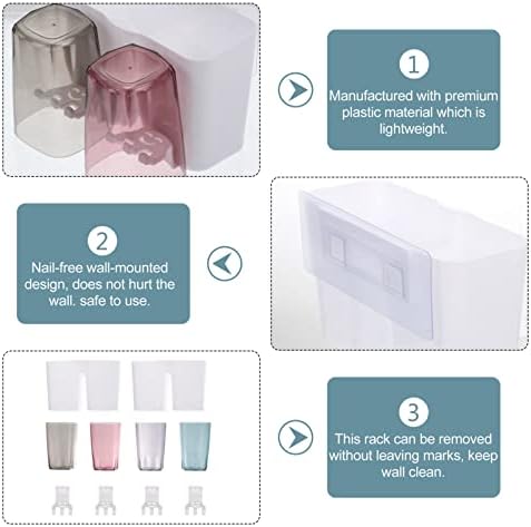 Zerodeko 2 Комплекта Пластмасови Рафтове За Съхранение на Многоцелеви Рафтове За Съхранение на Тоалетни Принадлежности с Четири