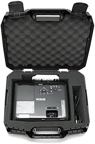 Пътна чанта за проектор CASEMATIX Hard Shell е Съвместима с Epson проектори VS250 SVGA, VS350 XGA, VS355 WXGA с HDMI кабел и дистанционно