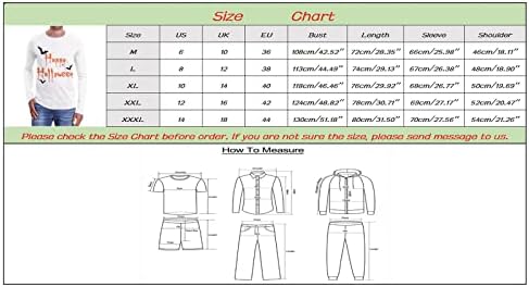 2022 Хелоуин Мъжки Блузи Мъжка Мода Ежедневни Хелоуин Кръгъл Отвор 3D Дигитален печат Тениска с дълъг ръкав 4 Години