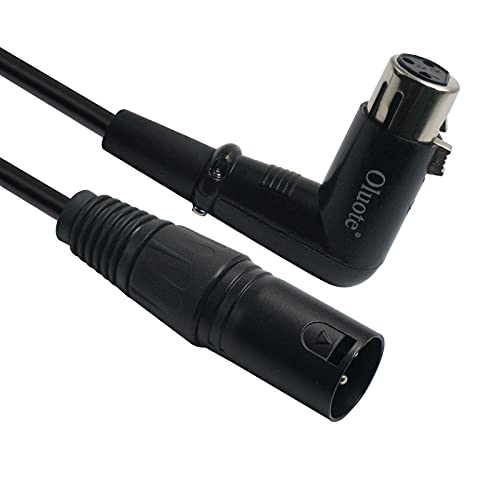 Кабел за микрофон Oluote XLR Кабел XLR от щепсела до Правоъгълна Контакт, 3-ПИНОВ кабел към XLR кабел XLR кабел, Кабел за свързване XLR микрофон, аудио кабел (0,65 метра)